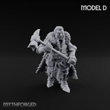 Axe Wielding Ragged Human Marauder D Miniature for Dungeons and Dragons, Pathfinder or other TTRPGs