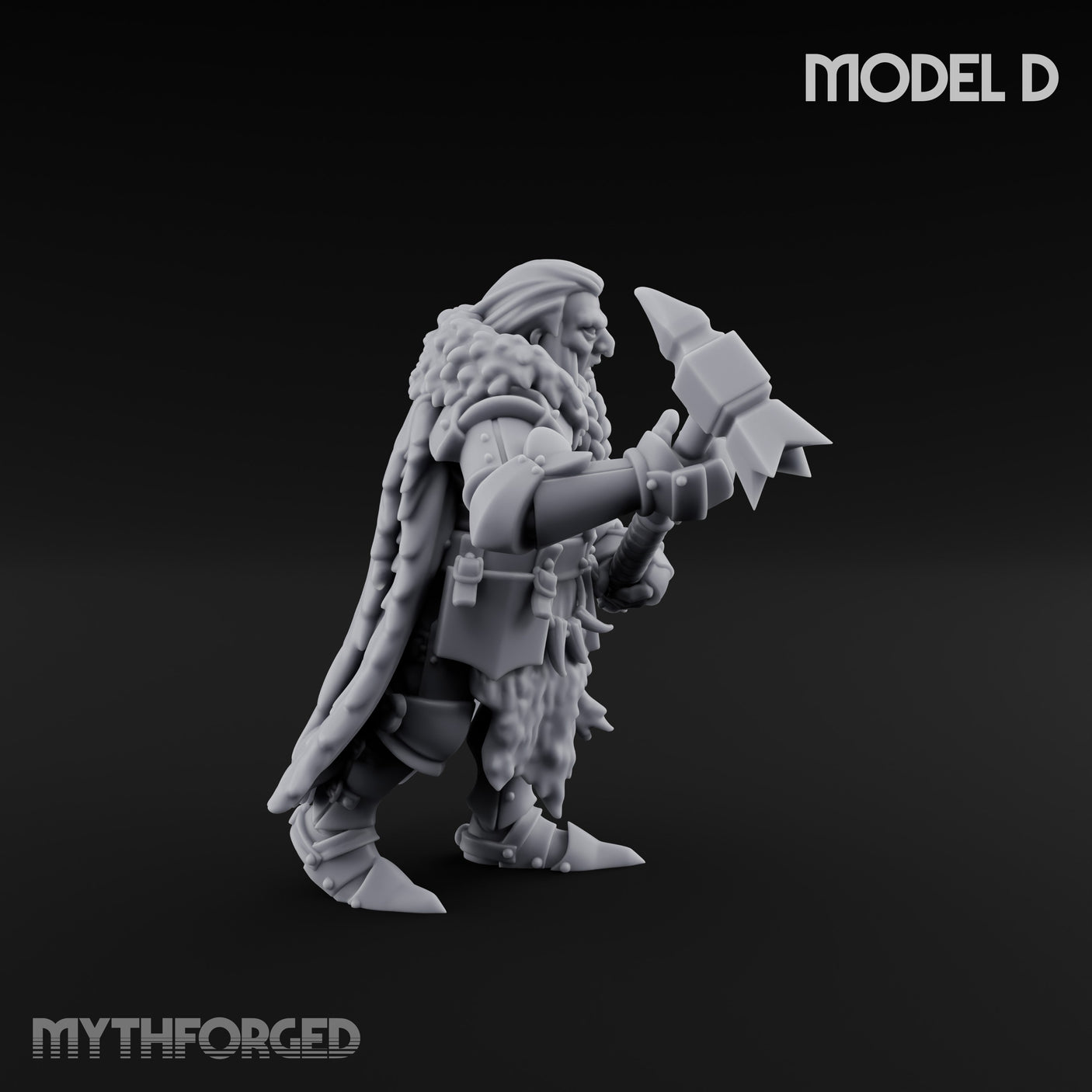 Axe Wielding Ragged Human Marauder D Miniature for Dungeons and Dragons, Pathfinder or other TTRPGs