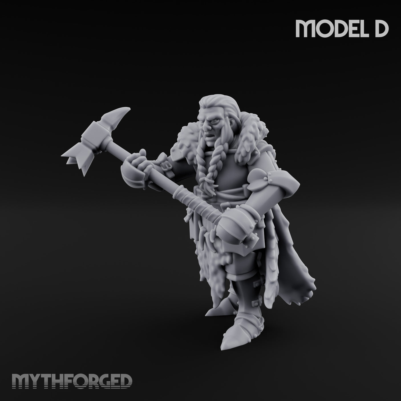 Axe Wielding Ragged Human Marauder D Miniature for Dungeons and Dragons, Pathfinder or other TTRPGs
