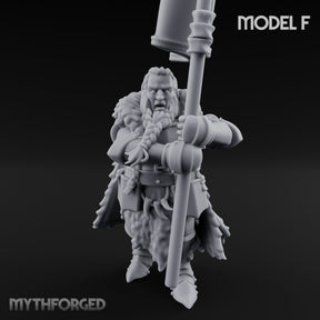 Axe Wielding Ragged Human Marauder F Miniature for Dungeons and Dragons, Pathfinder or other TTRPGs
