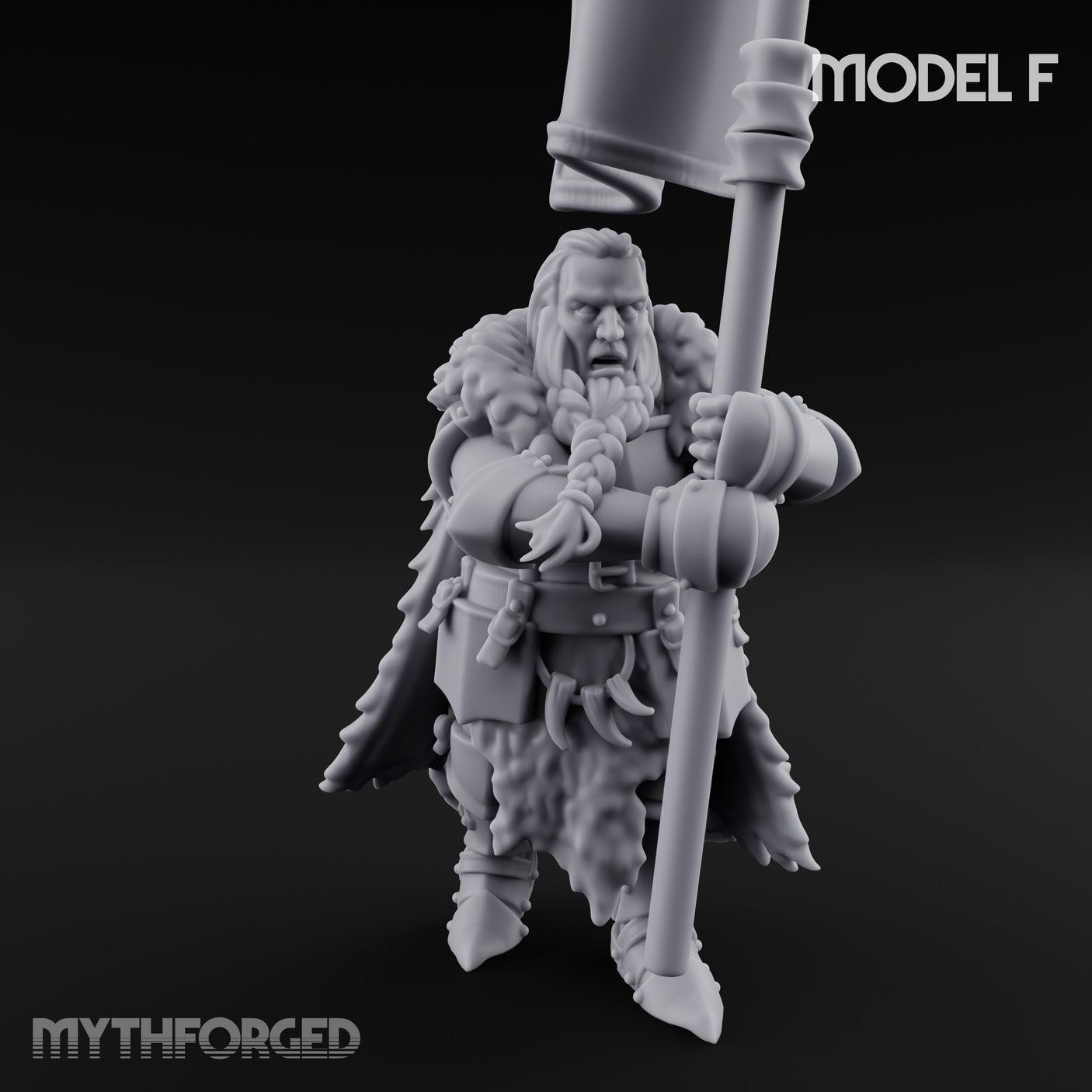 Axe Wielding Ragged Human Marauder F Miniature for Dungeons and Dragons, Pathfinder or other TTRPGs