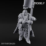 Axe Wielding Ragged Human Marauder F Miniature for Dungeons and Dragons, Pathfinder or other TTRPGs