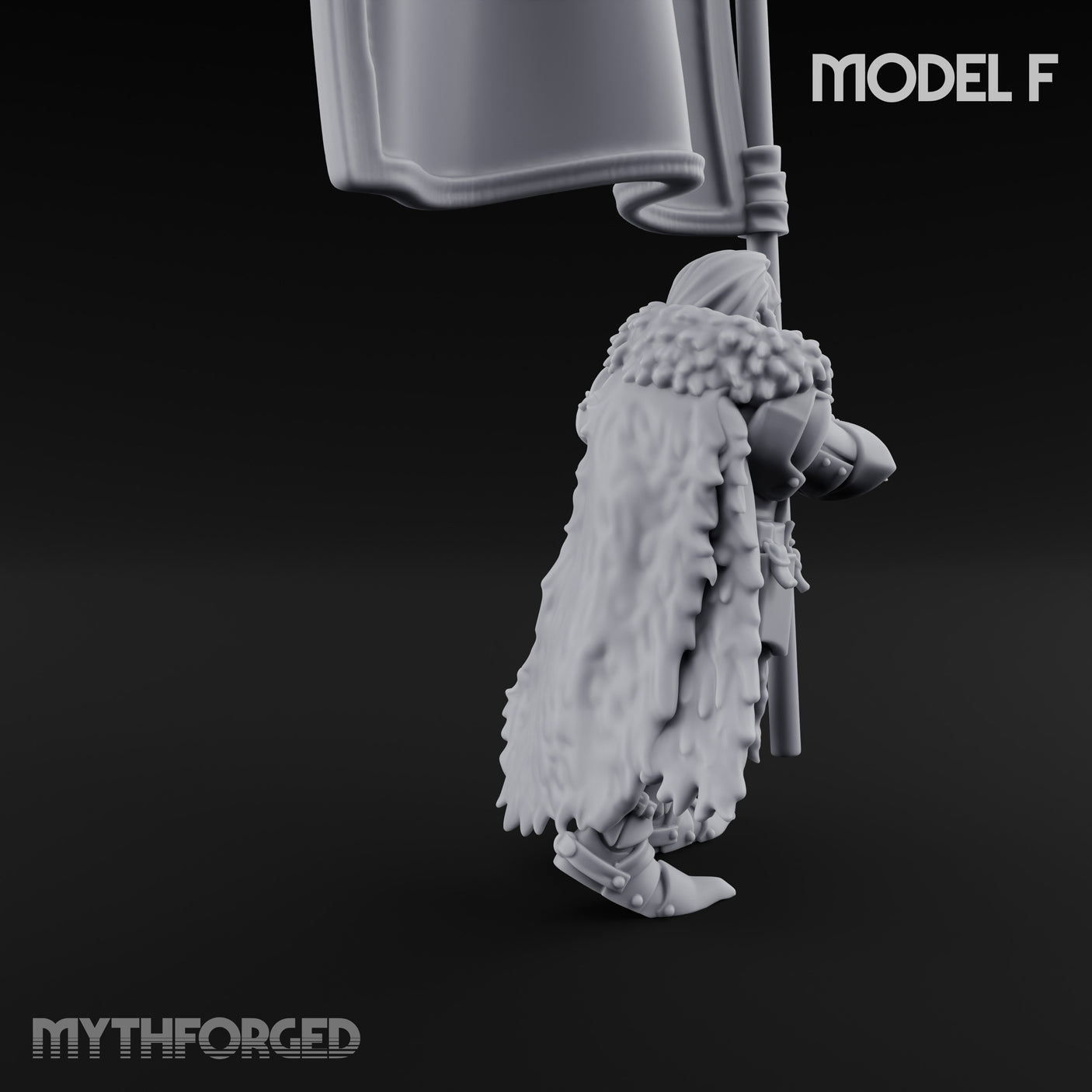 Axe Wielding Ragged Human Marauder F Miniature for Dungeons and Dragons, Pathfinder or other TTRPGs