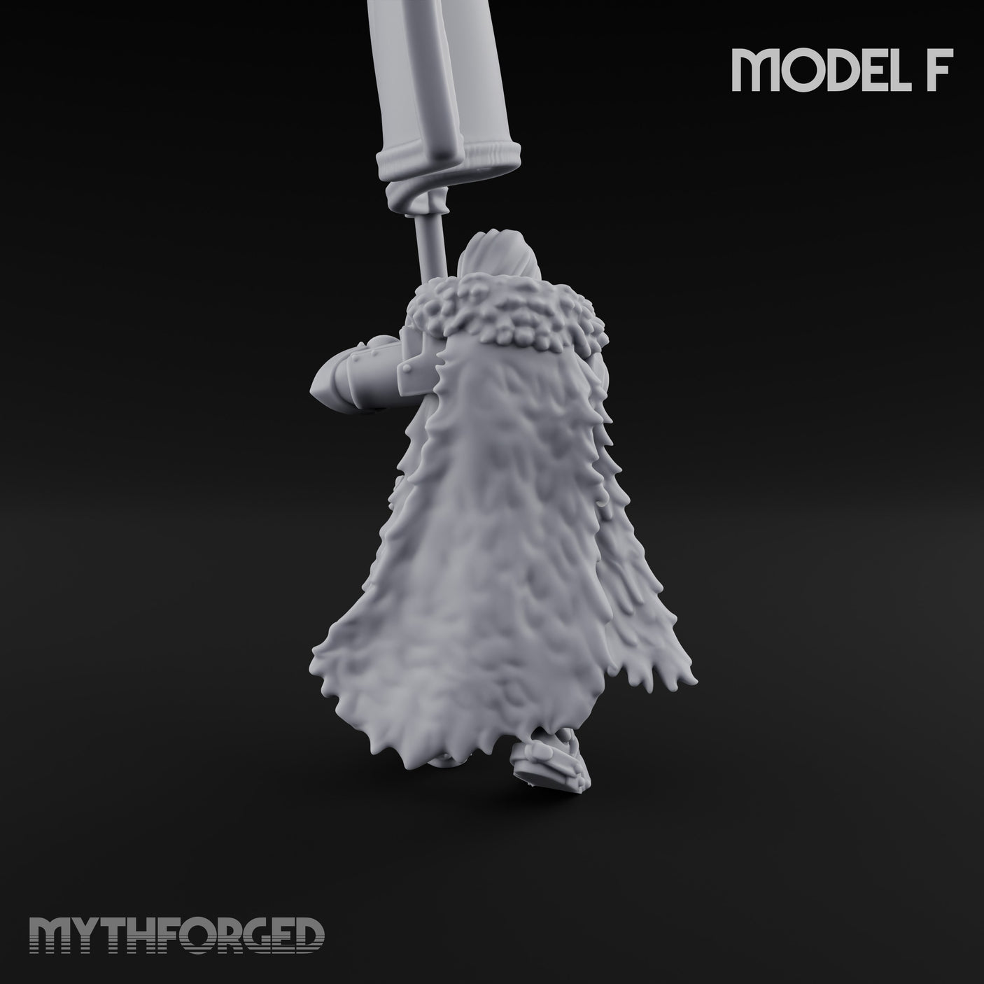 Axe Wielding Ragged Human Marauder F Miniature for Dungeons and Dragons, Pathfinder or other TTRPGs