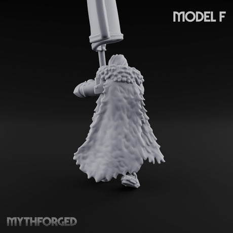 Axe Wielding Ragged Human Marauder F Miniature for Dungeons and Dragons, Pathfinder or other TTRPGs
