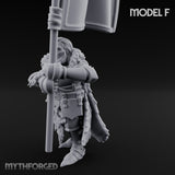 Axe Wielding Ragged Human Marauder F Miniature for Dungeons and Dragons, Pathfinder or other TTRPGs