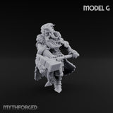 Axe Wielding Ragged Human Marauder G Miniature for Dungeons and Dragons, Pathfinder or other TTRPGs