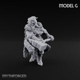 Axe Wielding Ragged Human Marauder G Miniature for Dungeons and Dragons, Pathfinder or other TTRPGs