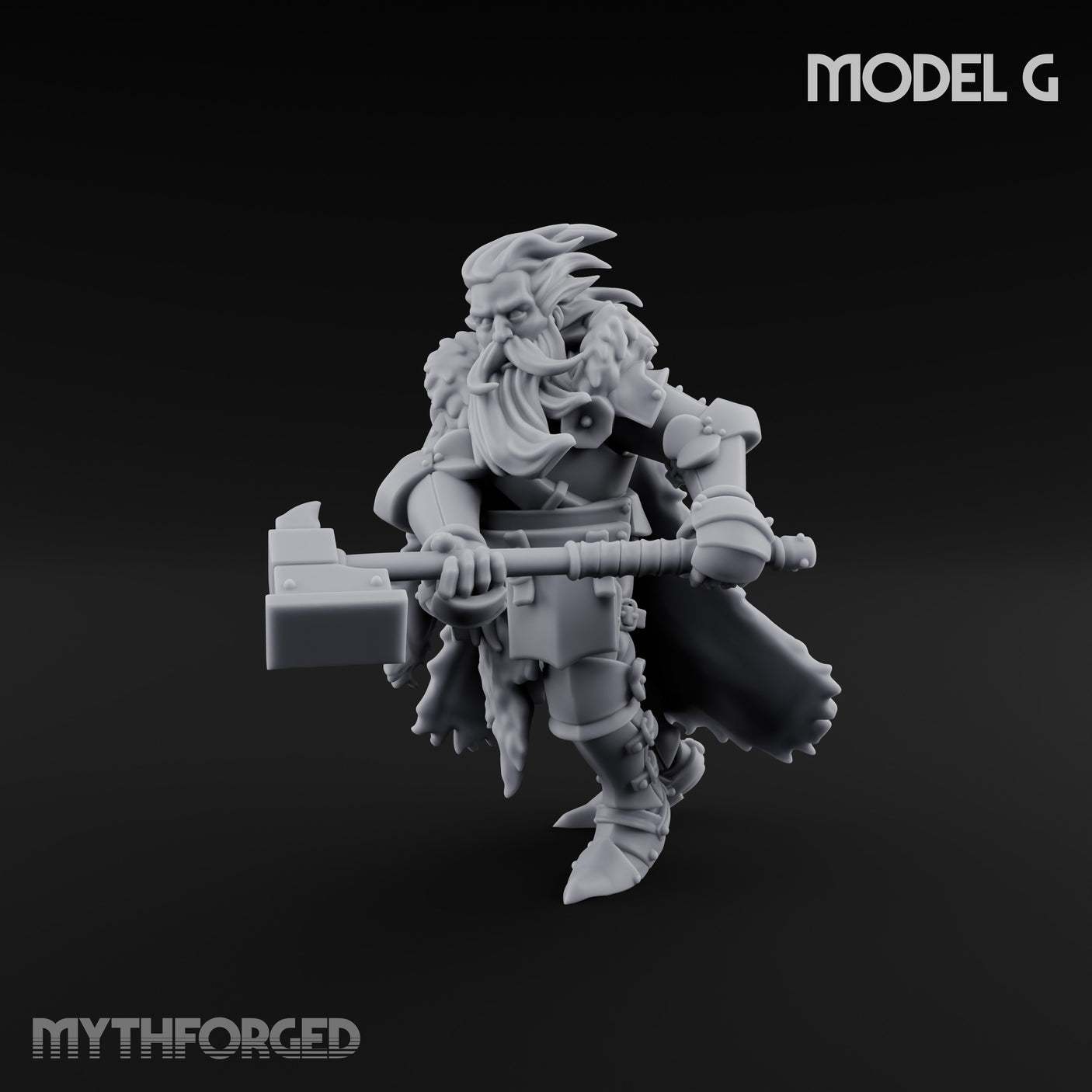 Axe Wielding Ragged Human Marauder G Miniature for Dungeons and Dragons, Pathfinder or other TTRPGs