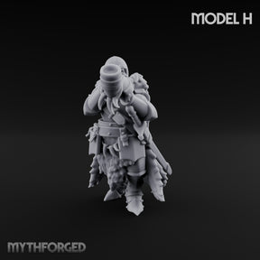Axe Wielding Ragged Human Marauder H Miniature for Dungeons and Dragons, Pathfinder or other TTRPGs