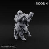 Axe Wielding Ragged Human Marauder H Miniature for Dungeons and Dragons, Pathfinder or other TTRPGs