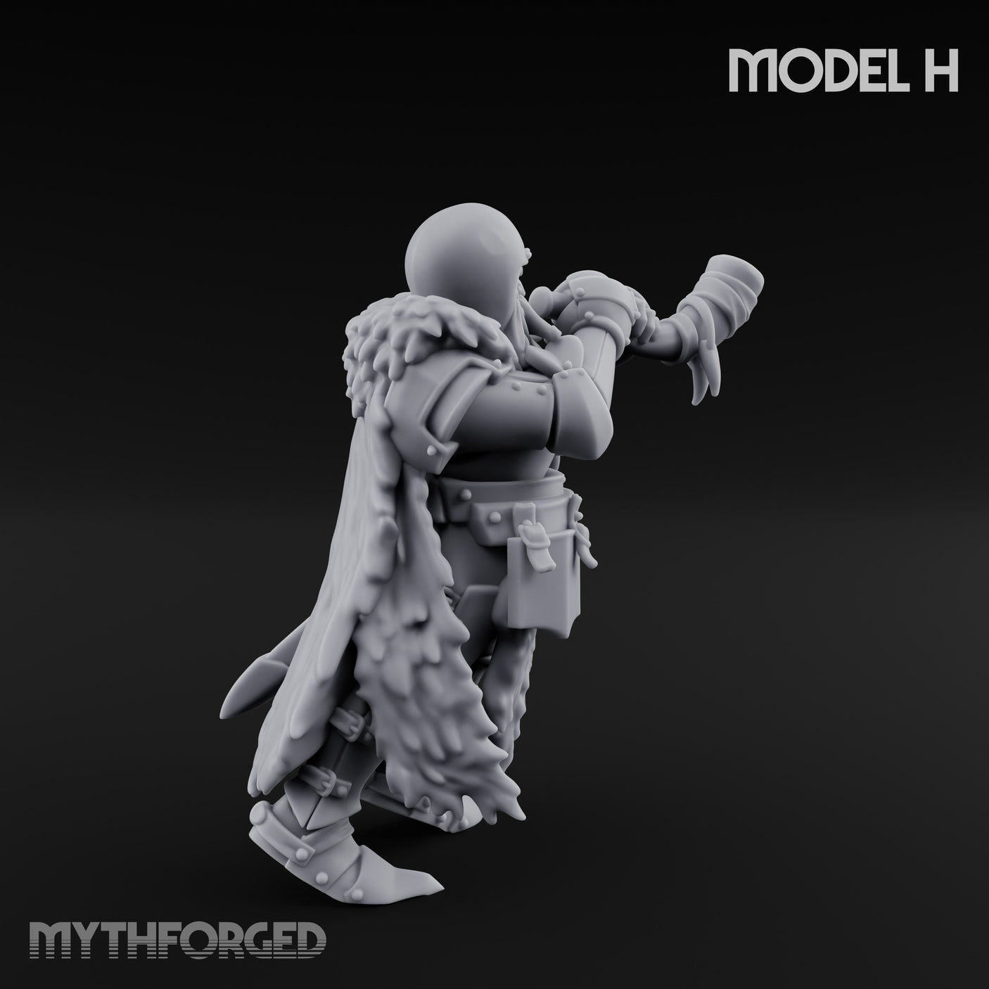 Axe Wielding Ragged Human Marauder H Miniature for Dungeons and Dragons, Pathfinder or other TTRPGs