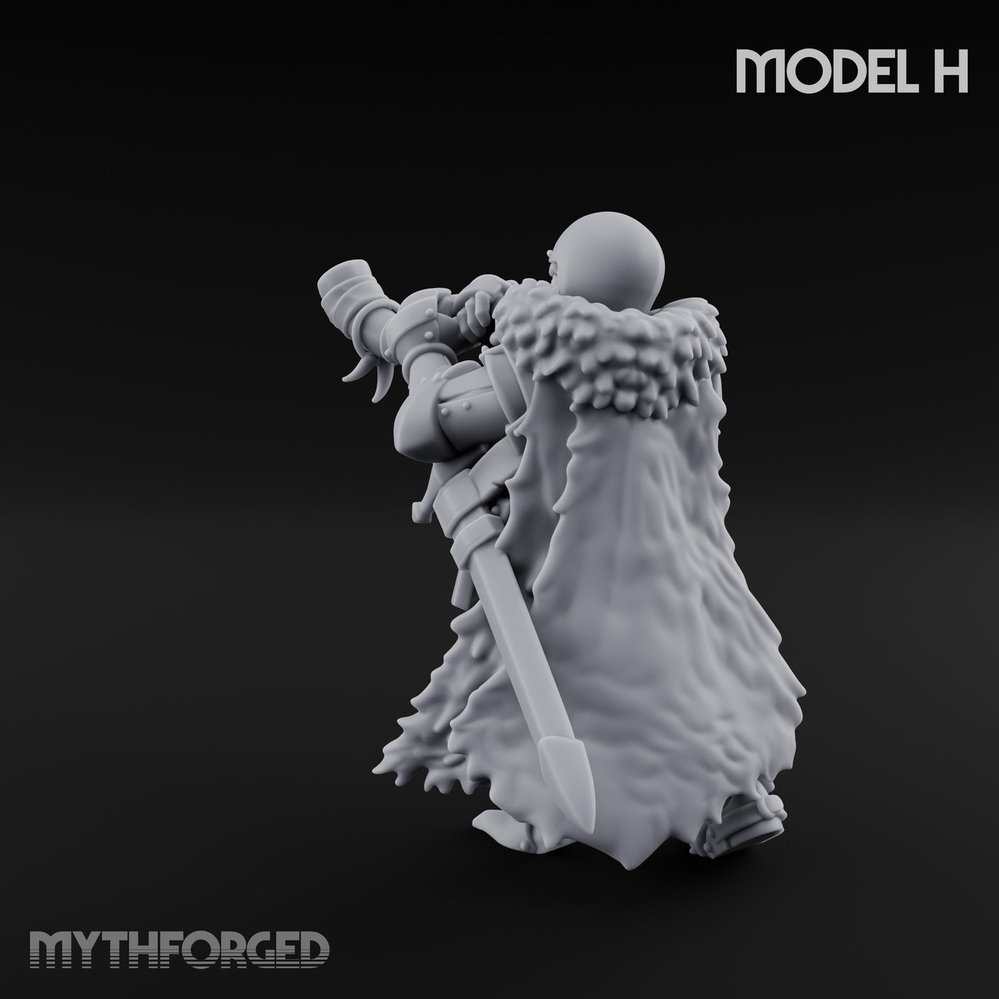Axe Wielding Ragged Human Marauder H Miniature for Dungeons and Dragons, Pathfinder or other TTRPGs