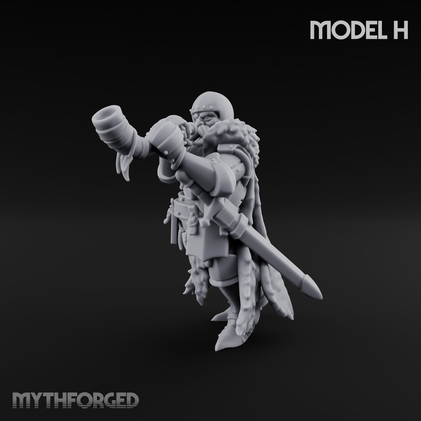 Axe Wielding Ragged Human Marauder H Miniature for Dungeons and Dragons, Pathfinder or other TTRPGs