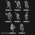 Axe Wielding Ragged Human Marauders Miniature for Dungeons and Dragons, Pathfinder or other TTRPGs