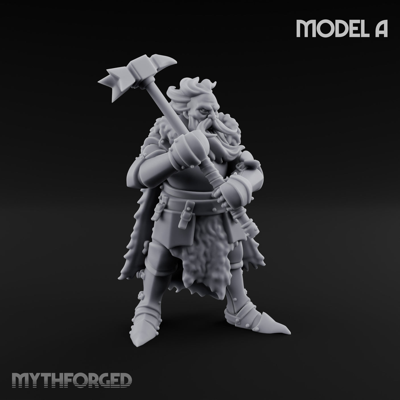 Axe Wielding Ragged Human Marauders Miniature for Dungeons and Dragons, Pathfinder or other TTRPGs