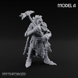 Axe Wielding Ragged Human Marauders Miniature for Dungeons and Dragons, Pathfinder or other TTRPGs