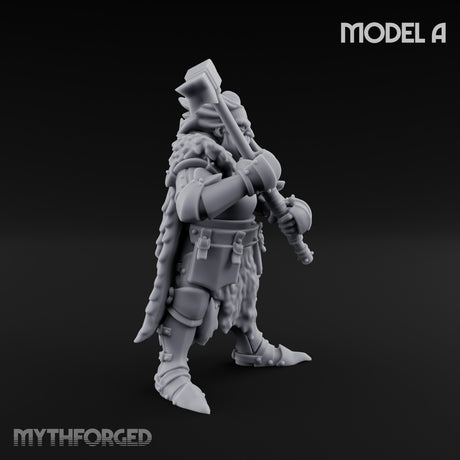 Axe Wielding Ragged Human Marauders Miniature for Dungeons and Dragons, Pathfinder or other TTRPGs