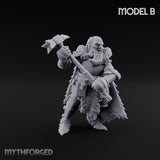 Axe Wielding Ragged Human Marauders Miniature for Dungeons and Dragons, Pathfinder or other TTRPGs