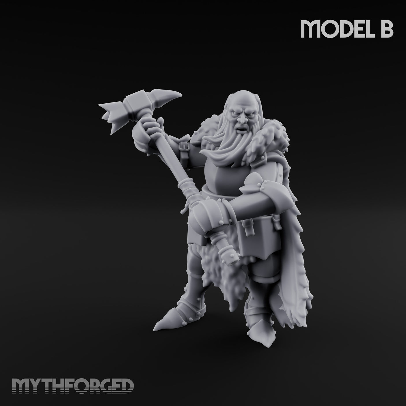 Axe Wielding Ragged Human Marauders Miniature for Dungeons and Dragons, Pathfinder or other TTRPGs