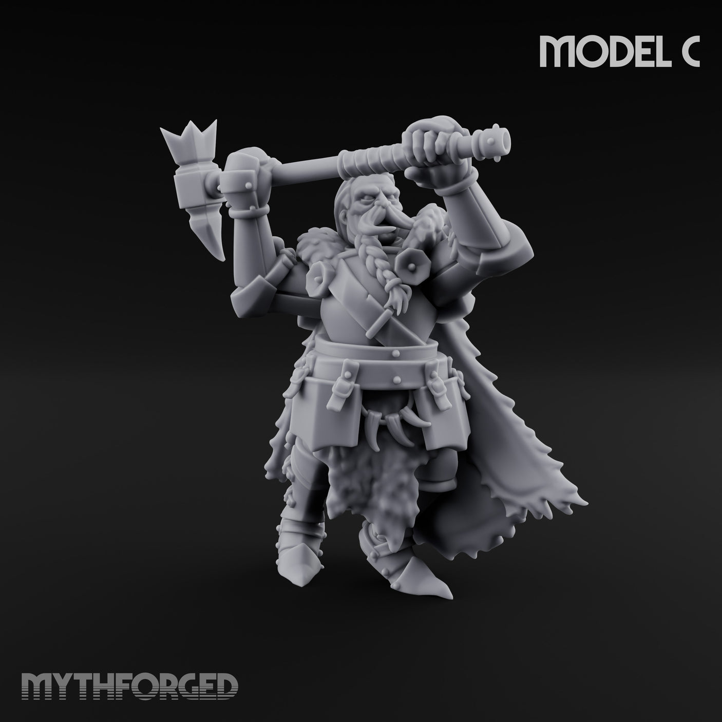 Axe Wielding Ragged Human Marauders Miniature for Dungeons and Dragons, Pathfinder or other TTRPGs