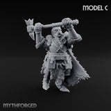 Axe Wielding Ragged Human Marauders Miniature for Dungeons and Dragons, Pathfinder or other TTRPGs