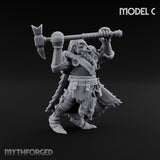 Axe Wielding Ragged Human Marauders Miniature for Dungeons and Dragons, Pathfinder or other TTRPGs
