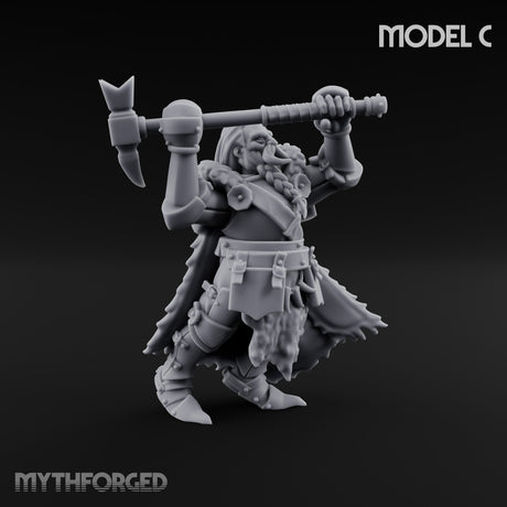 Axe Wielding Ragged Human Marauders Miniature for Dungeons and Dragons, Pathfinder or other TTRPGs