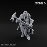 Axe Wielding Ragged Human Marauders Miniature for Dungeons and Dragons, Pathfinder or other TTRPGs