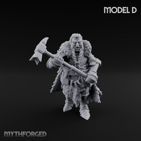 Axe Wielding Ragged Human Marauders Miniature for Dungeons and Dragons, Pathfinder or other TTRPGs