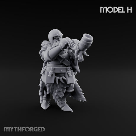 Axe Wielding Ragged Human Marauders Miniature for Dungeons and Dragons, Pathfinder or other TTRPGs