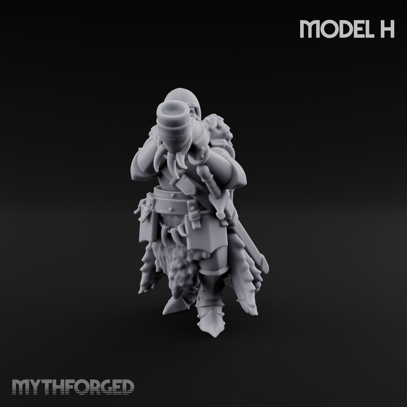 Axe Wielding Ragged Human Marauders Miniature for Dungeons and Dragons, Pathfinder or other TTRPGs