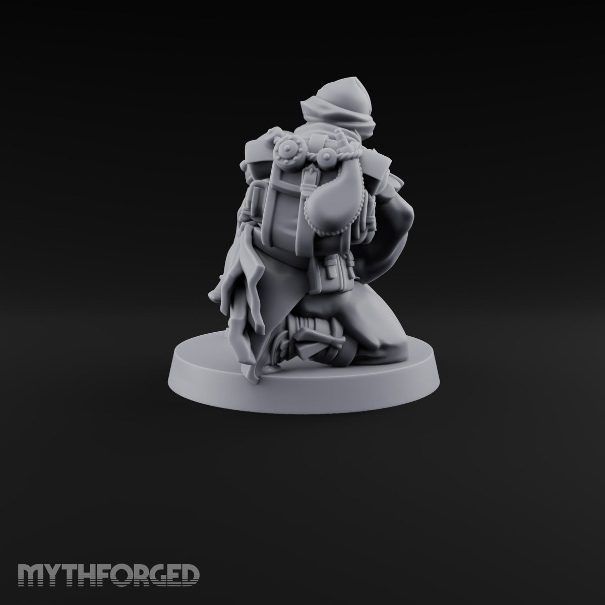 No Breath Breaks Formation Human Gas-Masked Soldier C — Mask