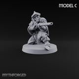 No Breath Breaks Formation Human Gas-Masked Soldier C — Respirator
