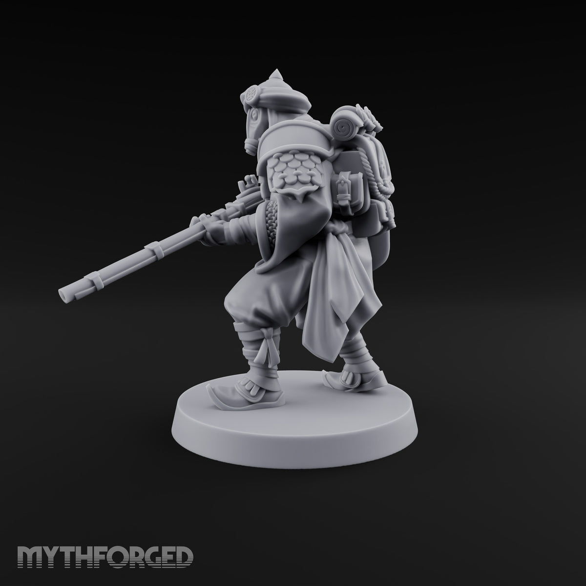 No Breath Breaks Formation Human Gas-Masked Soldier D — Respirator