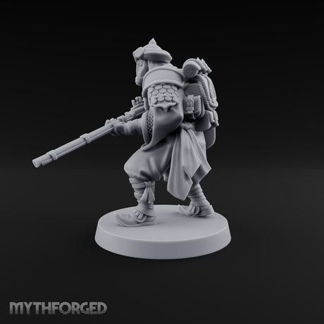 No Breath Breaks Formation Human Gas-Masked Soldier D — Respirator