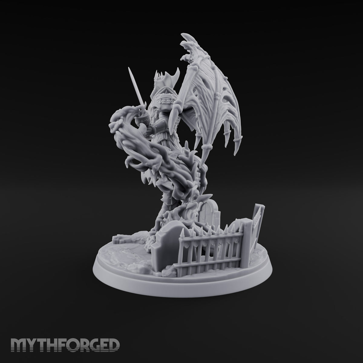 Raising a Deadly Toast Vampire Lord Miniature for Dungeons and Dragons, Pathfinder or other TTRPGs
