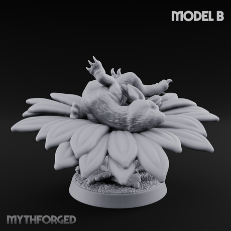 Curled Up Slumbering Faerie Dragon Wyrmling B Miniature for Dungeons and Dragons, Pathfinder or other TTRPGs