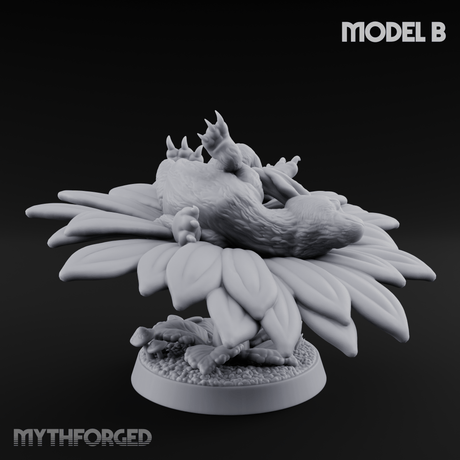 Curled Up Slumbering Faerie Dragon Wyrmling Miniature for Dungeons and Dragons, Pathfinder or other TTRPGs