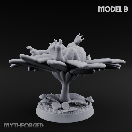 Curled Up Slumbering Faerie Dragon Wyrmling B Miniature for Dungeons and Dragons, Pathfinder or other TTRPGs