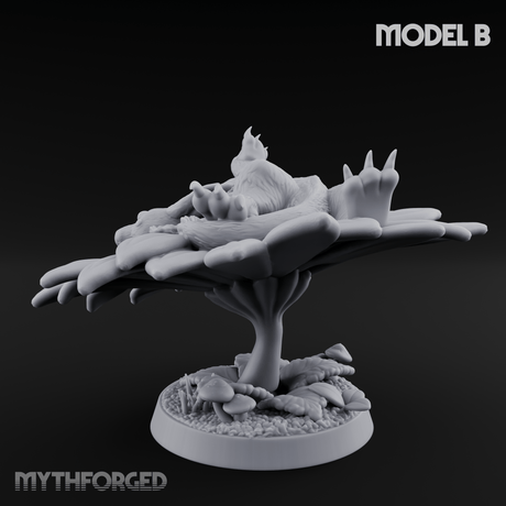 Curled Up Slumbering Faerie Dragon Wyrmling B Miniature for Dungeons and Dragons, Pathfinder or other TTRPGs