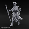 Baby Clutching Frantic Human Refugee Miniature for Dungeons and Dragons, Pathfinder or other TTRPGs