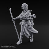 Baby Clutching Frantic Human Refugee Miniature for Dungeons and Dragons, Pathfinder or other TTRPGs