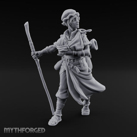 Baby Clutching Frantic Human Refugee Miniature for Dungeons and Dragons, Pathfinder or other TTRPGs
