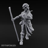 Baby Clutching Frantic Human Refugee Miniature for Dungeons and Dragons, Pathfinder or other TTRPGs