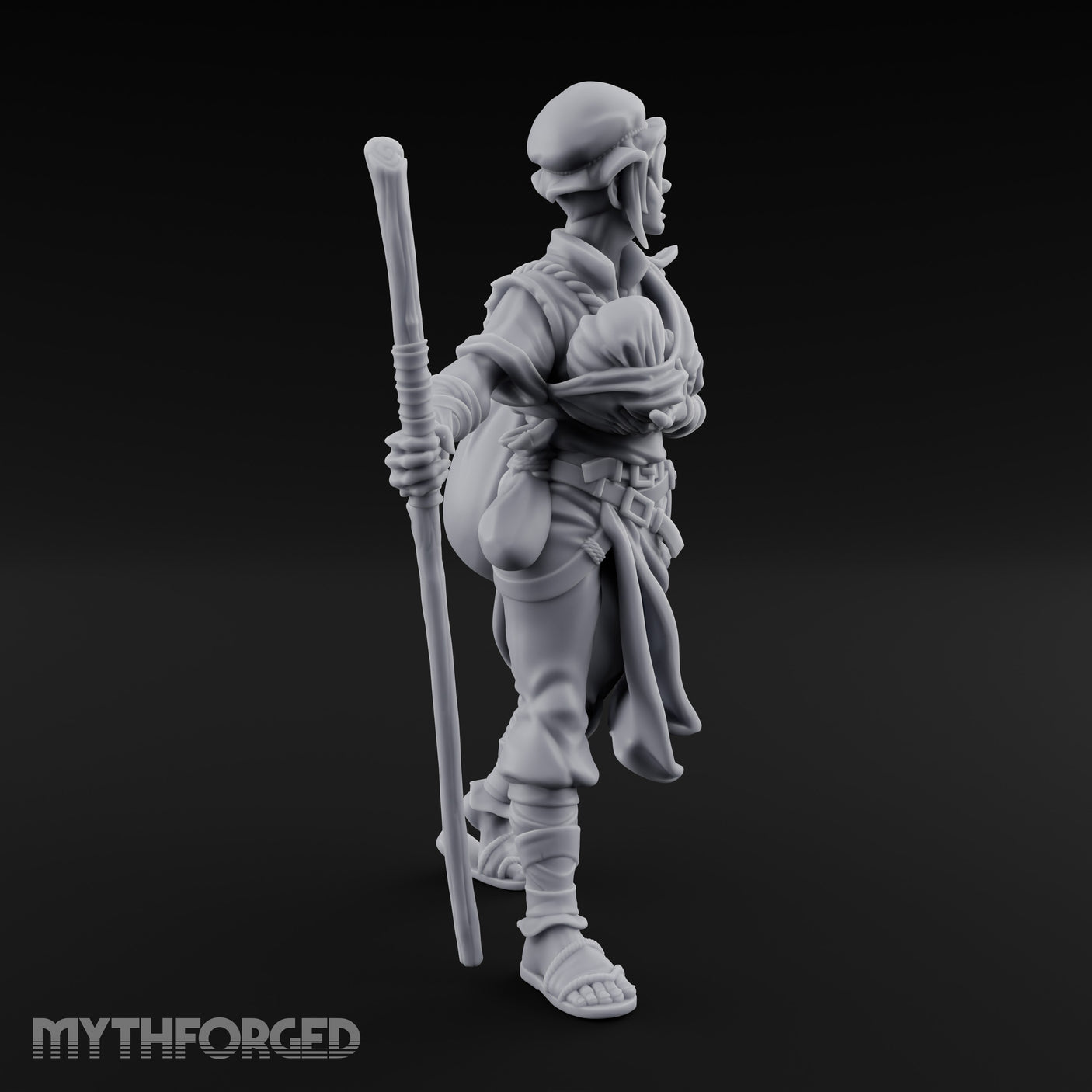 Baby Clutching Frantic Human Refugee Miniature for Dungeons and Dragons, Pathfinder or other TTRPGs