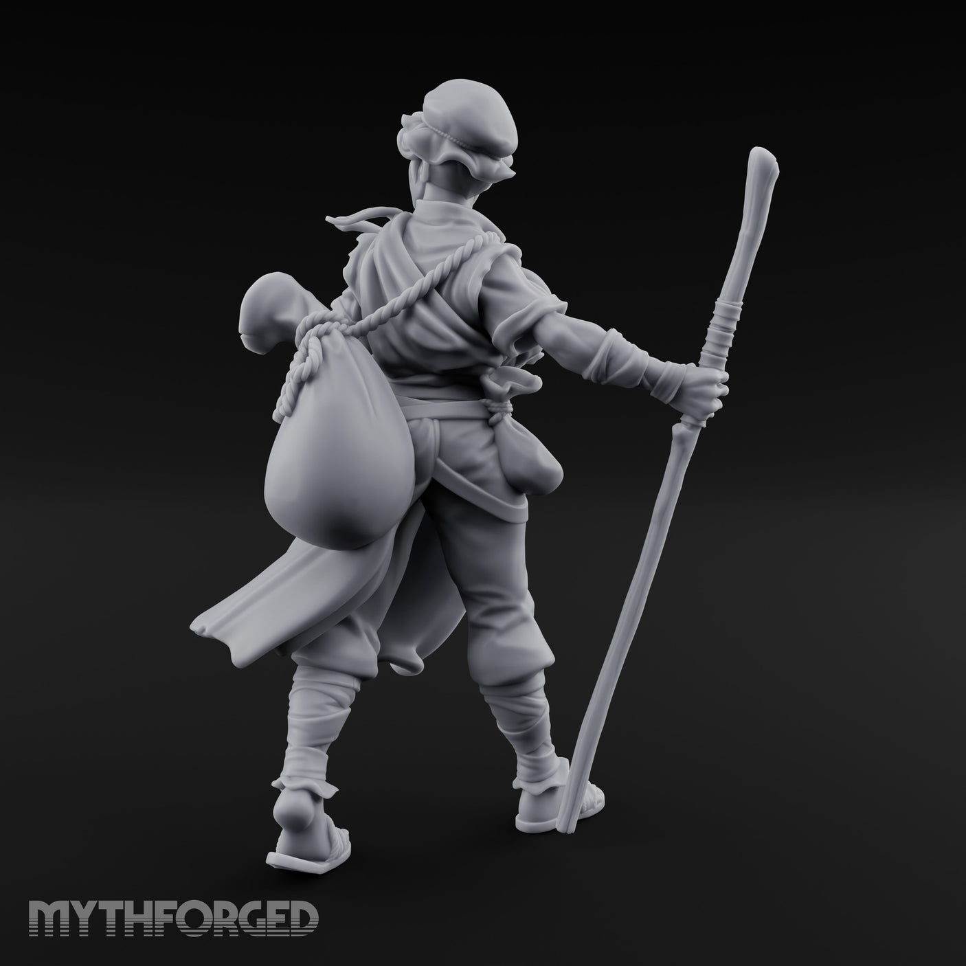 Baby Clutching Frantic Human Refugee Miniature for Dungeons and Dragons, Pathfinder or other TTRPGs