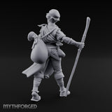 Baby Clutching Frantic Human Refugee Miniature for Dungeons and Dragons, Pathfinder or other TTRPGs