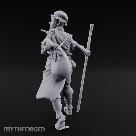 Baby Clutching Frantic Human Refugee Miniature for Dungeons and Dragons, Pathfinder or other TTRPGs