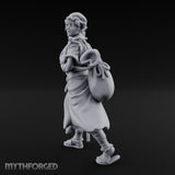 Baby Clutching Frantic Human Refugee Miniature for Dungeons and Dragons, Pathfinder or other TTRPGs